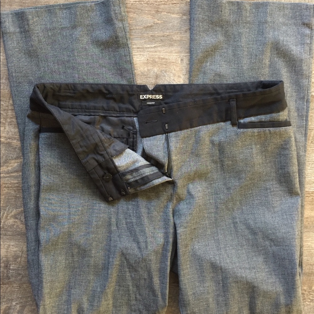 Express columnist pants- grey/black-size 12